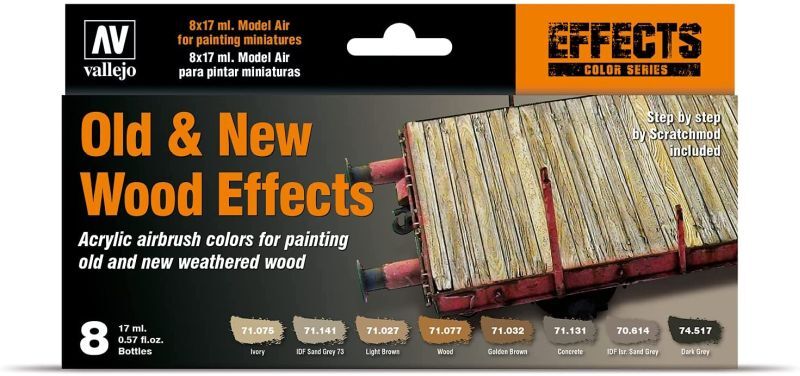 71.187,Model Air Set: Old & New Wood Effects,Acrylfarben, Vallejo