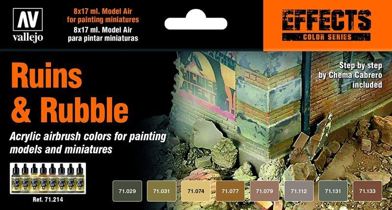 71.214,Model Air Set: Ruins & Rubble,Acrylfarben, Vallejo
