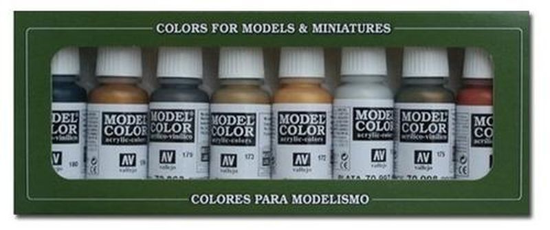 70.118,Model Color Set: Metallic Colours,Acrylfarben, Vallejo