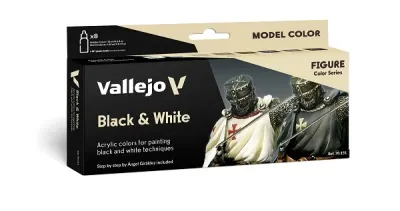 Model Color Set: Black and White Set (8x18ml) Verpackung