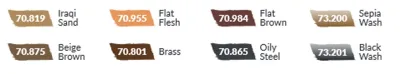 70.201,Model Color: Utility Paint Set (8x18ml) Inhalt