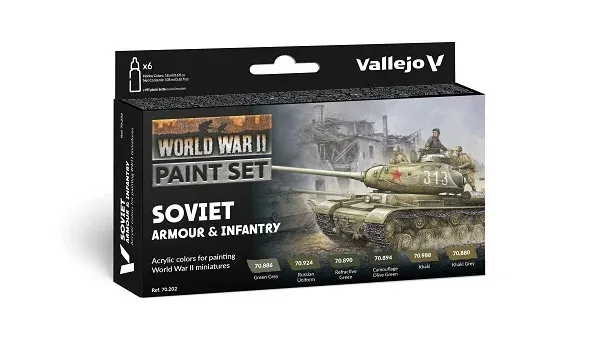 WWII Paint Set Sovjet Armour & Infantry (6x18) Verpackung