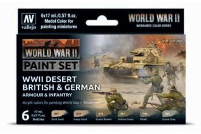 WWII Desert British & German Armour & Infantry