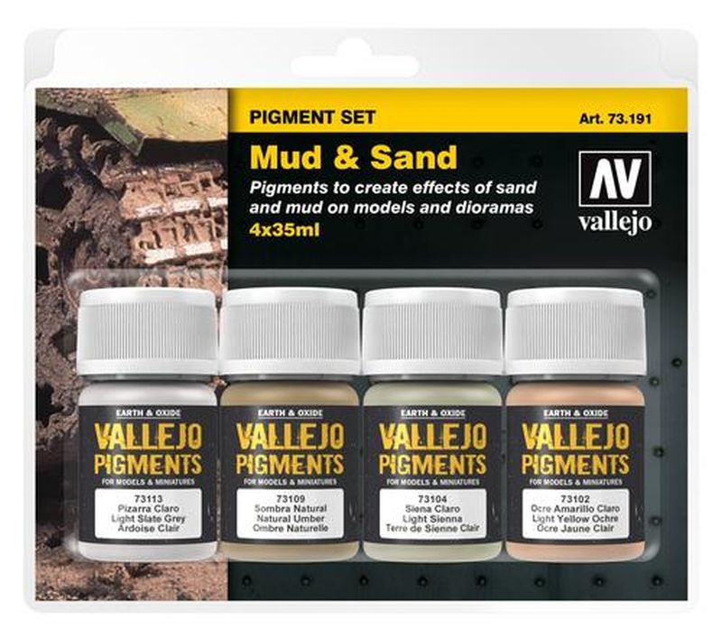 73.191,Vallejo Pigment Set: Mud & Sand,Acrylfarben, Vallejo