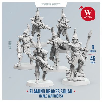 Artel W - Flaming Drakes Male Squad (5 Krieger + Leader)