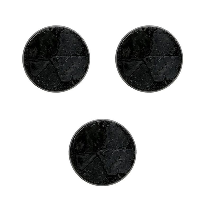3x gestaltete Citadel-Rundbases (60 mm)