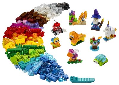LEGO Classic - 11013 Kreativ-Bauset mit durchsichtigen Steinen Inhalt