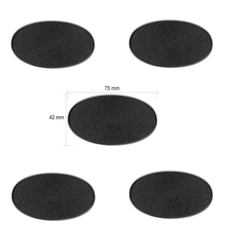 5x Citadel-Ovalbases (75 mm x 42 mm)