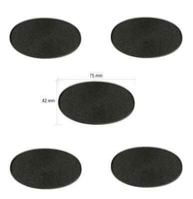 5x Citadel-Ovalbases (75 mm x 42 mm)