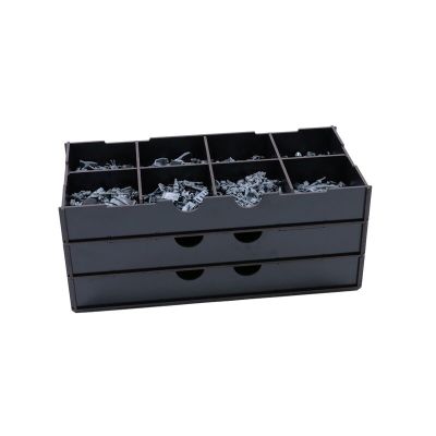 Black Paint Rack - Schrank mit 3 langen Schubladen
