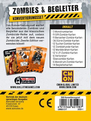 Zombicide 2. Edition Zombies Begleiter Konvertierungsset deutsch r&uuml;ckseite details
