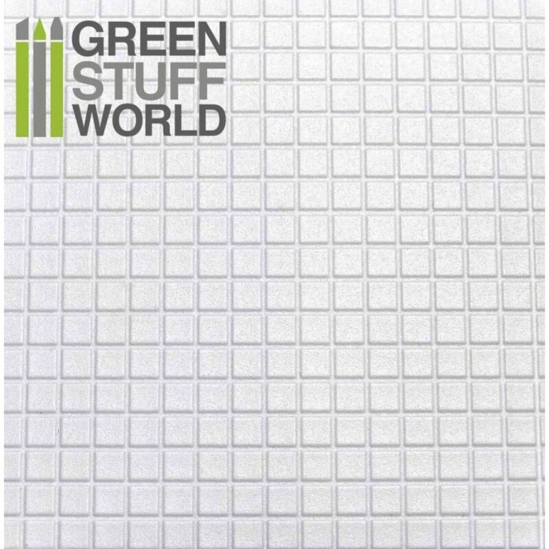 ABS Plasticard - LARGE SQUARES Textured Sheet - A4