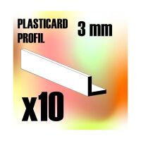 ABS Plasticard - Profile ANGLE-L 3 mm