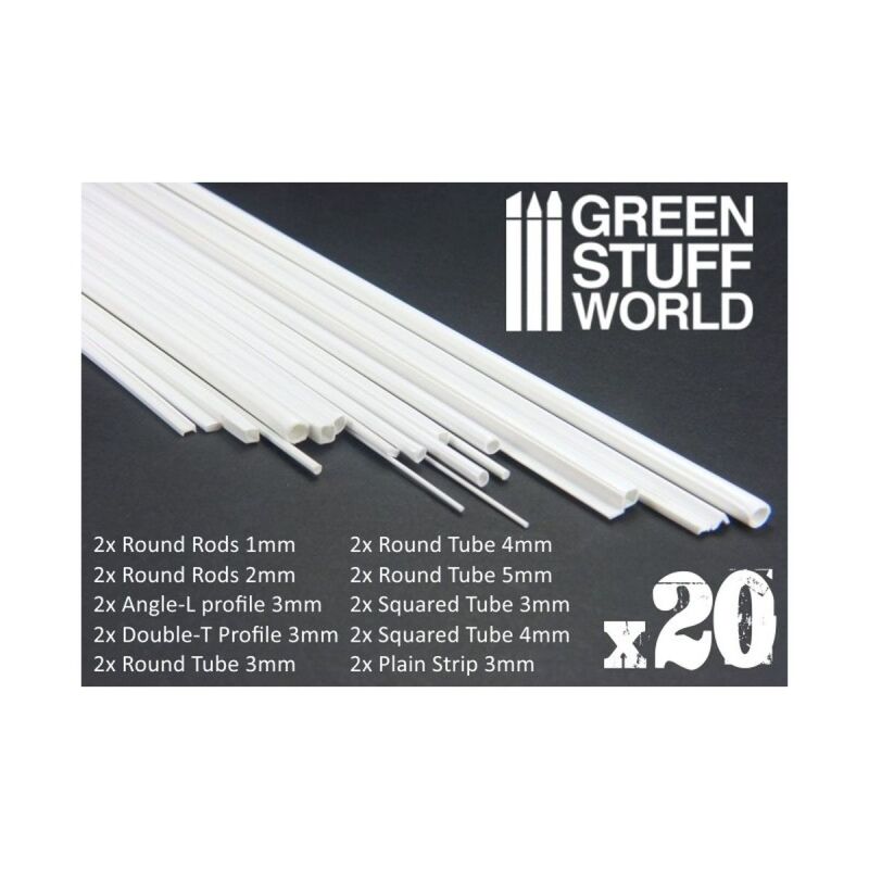 ABS Plasticard - Profile - 20x Variety Pack