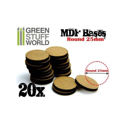 MDF Bases - Round 25 mm