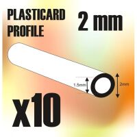 ABS Plasticard - Profile TUBE 2 mm