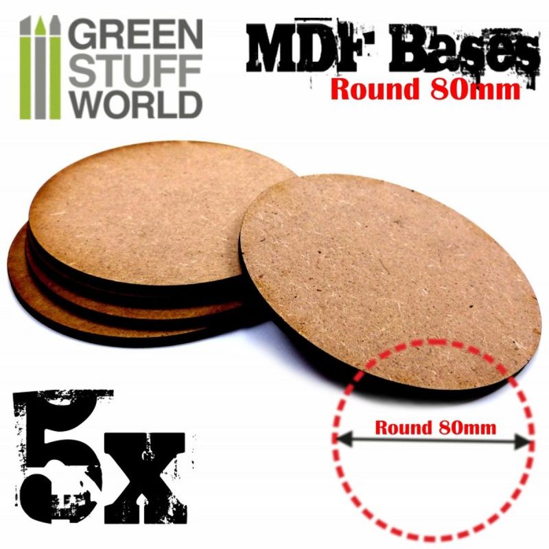 MDF Bases - Round 80mm