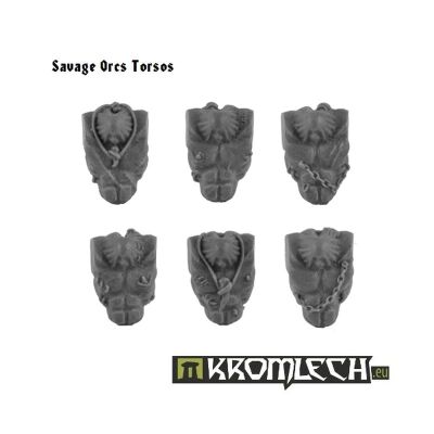 Savage Orcs Torsos Kromlech unbemalt Frontansicht