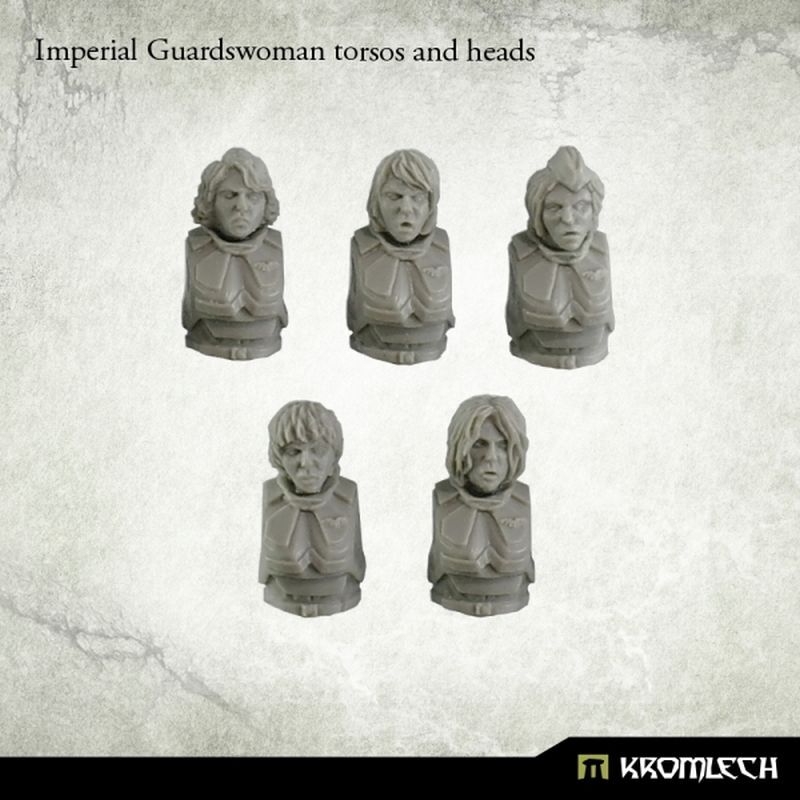 Imperial Guardswoman torsos and heads Kromlech unbemalt