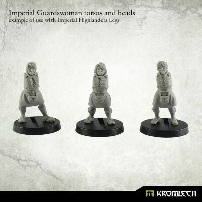 Imperial Guardswoman torsos and heads Kromlech unbemalt zusammenbaubeispiel