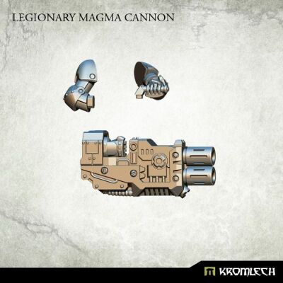 Legionary Magma Cannon Kromlech unbemalt Rendervorschau Seitenansicht Einzelteile