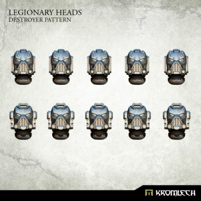 Legionary Heads: Destroyer Pattern Kromlech unbemalt Rendervorschau Frontansicht