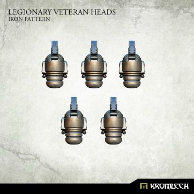 Legionary Veteran Heads: Iron Pattern Kromlech unbemalt Rendervorschau R&uuml;ckansicht