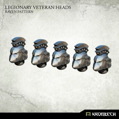 Legionary Veteran Heads: Raven Pattern Kromlech unbemalt Rendervorschau Seitenansicht