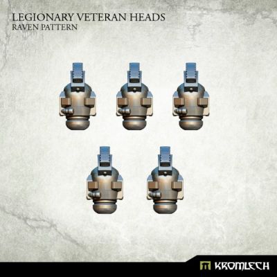 Legionary Veteran Heads: Raven Pattern Kromlech unbemalt Rendervorschau R&uuml;ckansicht