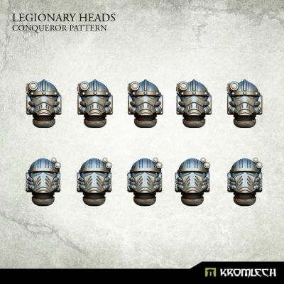 Legionary Heads: Conqueror Pattern Kromlech unbemalt Rendervorschau Frontansicht