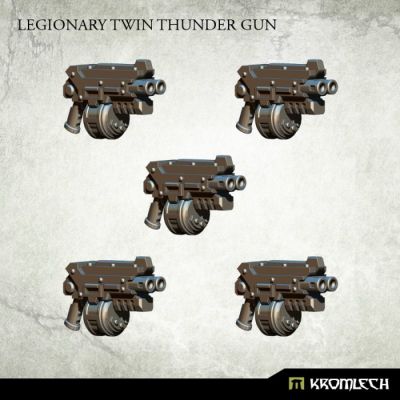 Legionary Twin Thunder Gun Kromlech unbemalt Rendervorschau Seitenansicht