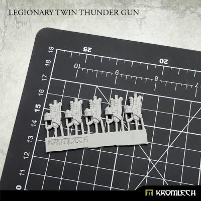 Legionary Twin Thunder Gun Kromlech unbemalt Seitenansicht Setinhalt