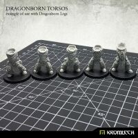 Dragonborn Torsos Kromlech unbemalt Frontansicht Zusammenbaubeispiel