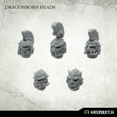 Dragonborn Heads Kromlech unbemalt Frontansicht