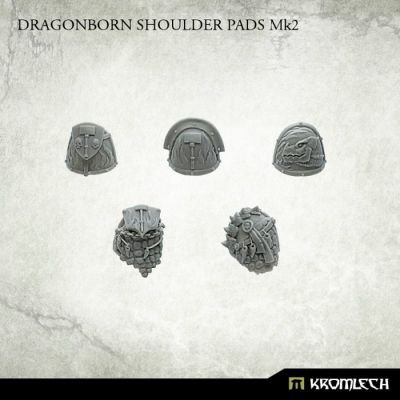 Dragonborn Shoulder Pads Mk2 Kromlech unbemalt Frontansicht