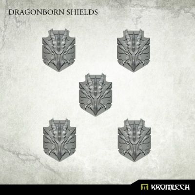 Dragonborn Shields Kromlech unbemalt Frontansicht...