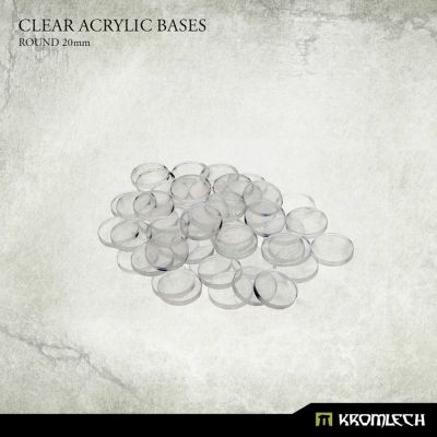 Clear Acrylic Bases: Round 20mm