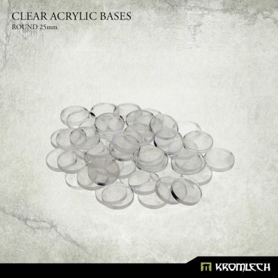 Clear Acrylic Bases: Round 25mm