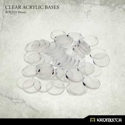 Clear Acrylic Bases: Round 30mm