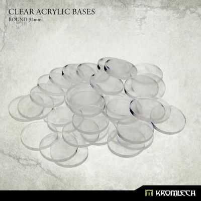 Clear Acrylic Bases: Round 32mm