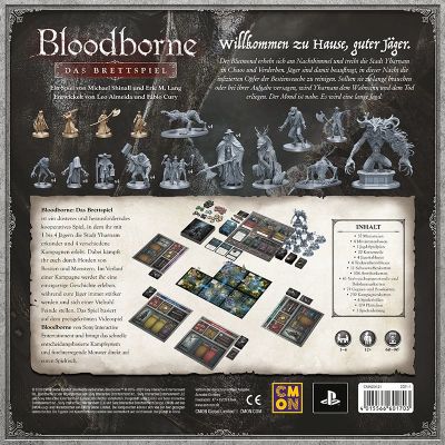 Bloodborne: Das Brettspiel Grundspiel verpackung r&uuml;ckseite