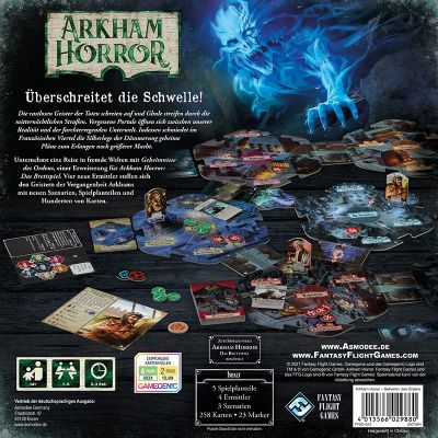 Arkham Horror 3.Edition Geheimnisse des Ordens verpackung r&uuml;ckseite details