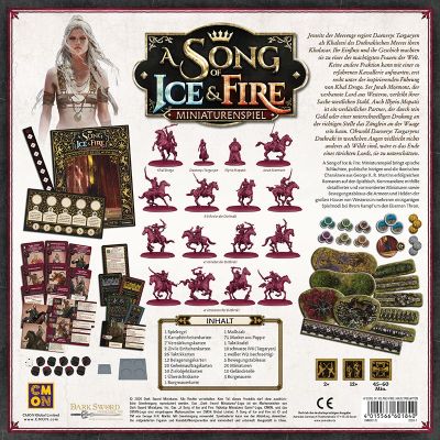 Targaryen Starterset A Song of Ice &amp; Fire verpackung r&uuml;ckseite details