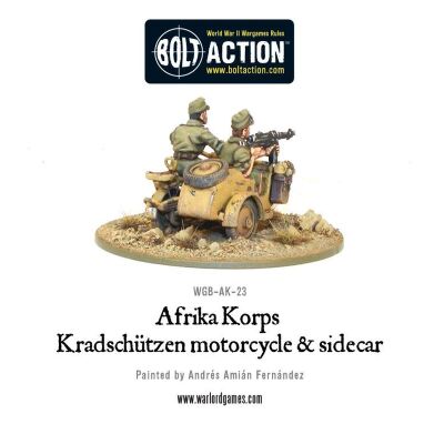 Afrika Korps Kradsch&uuml;tzen Motorcycle and Sidecar