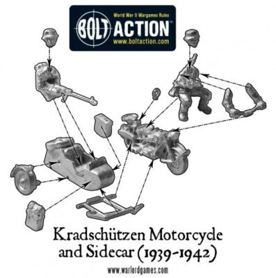 Afrika Korps Kradsch&uuml;tzen Motorcycle and Sidecar