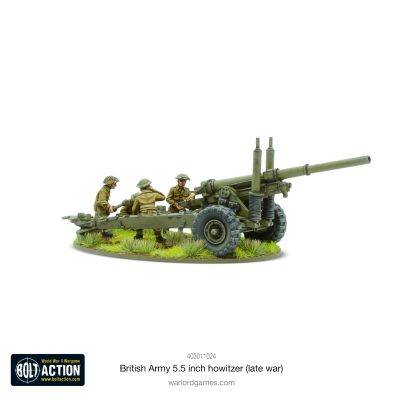 British Army 5.5 inch Howitzer (Late War) bemalt ansicht...