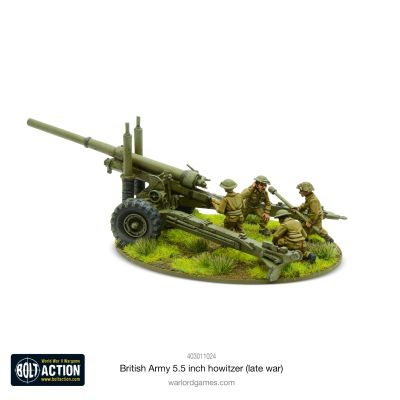 British Army 5.5 inch Howitzer (Late War) bemalt r&uuml;ckansicht
