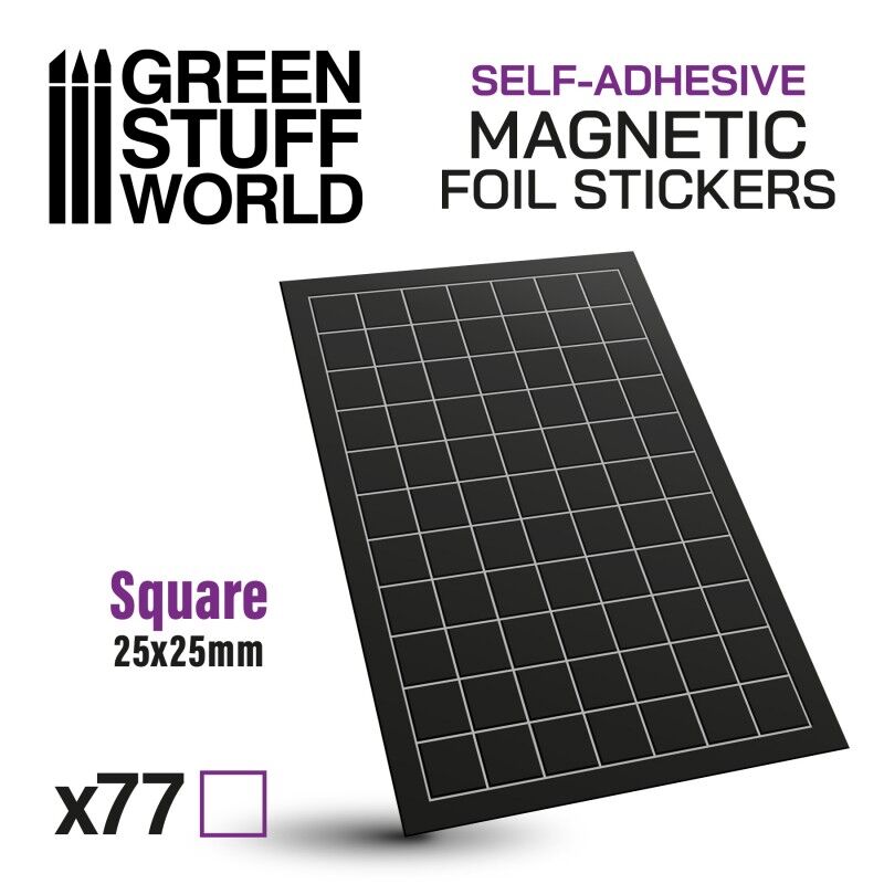 Square Magnetic Sheet Self-adhesive - 25x25mm