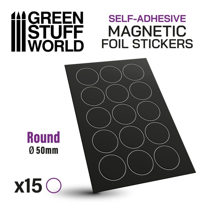 Round Magnetic Sheet Self-adhesive - 50mm