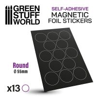 Round Magnetic Sheet Self-adhesive - 55mm